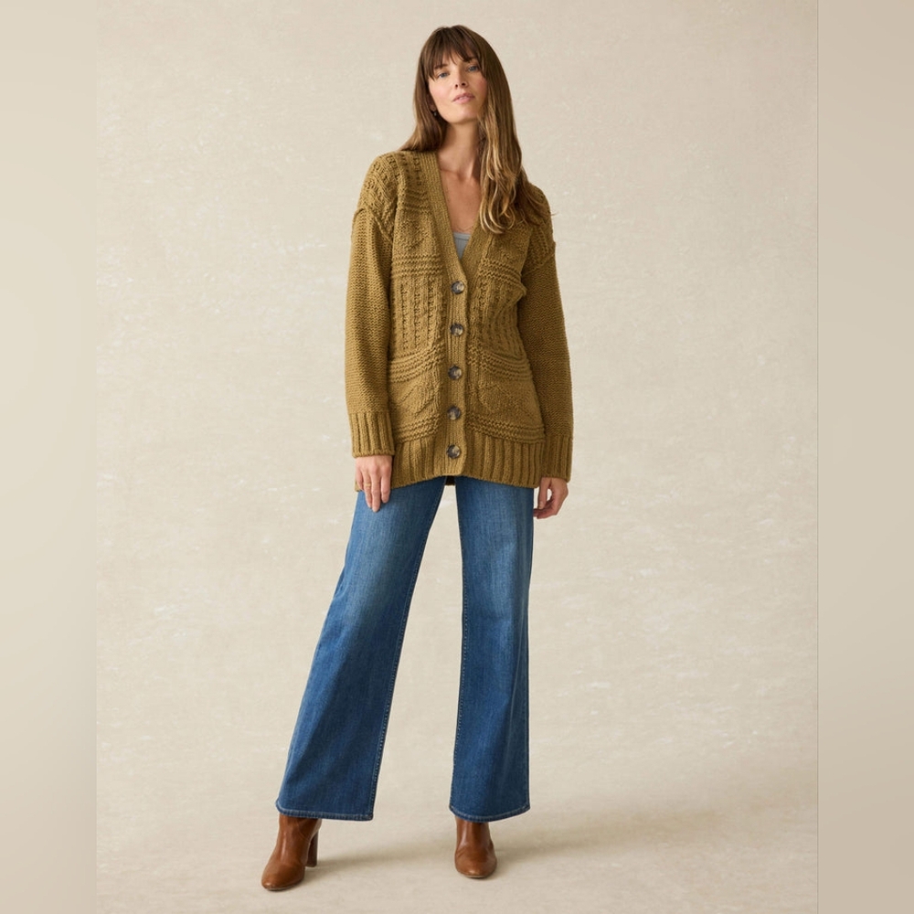 NWT Faherty Catskill Cardigan XS/S Antique Bronze